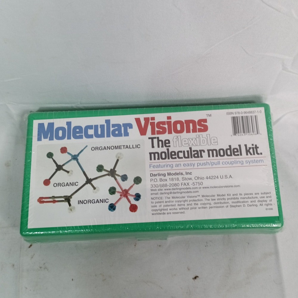 Molecular Visions Flexible Molecular Model Kit Darling Models Green Sealed a13